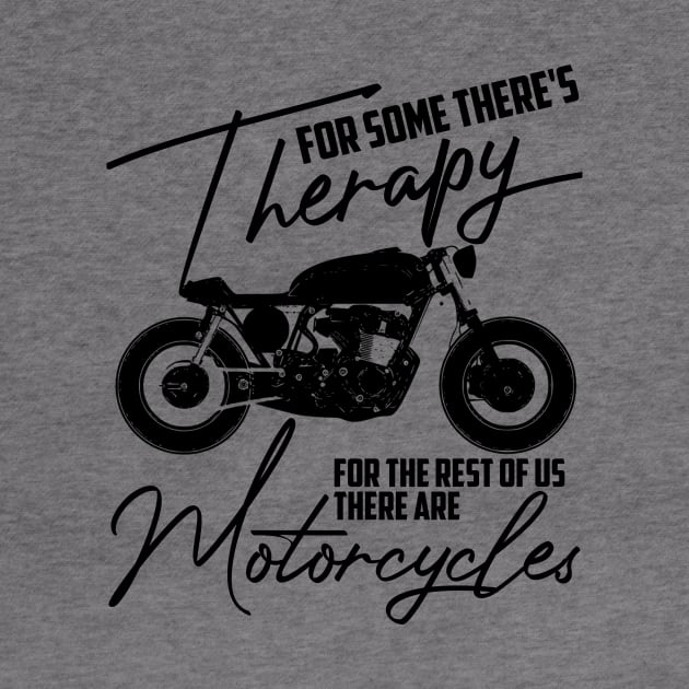 Funny Motorcycle Rider Therapy - Vintage Biker Gift by artbooming